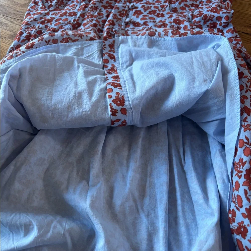 Madewell Size 8 Peter Pan Collar Puff-sleeve Mini Dress in Piccola Floral - Picture 7 of 8